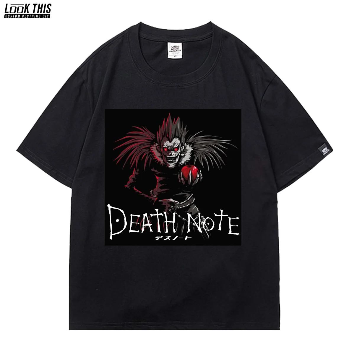 

Death Note t-shirt I just need your name Letter print short-sleeved T-Shirt anime tops girls tops dark style women's tops