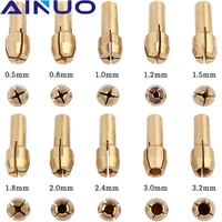 10pcs mini drill chucks adapter 0 5mm 3 2mm dremel mini drill chucks chuck adapter micro collet polishing engraver electric