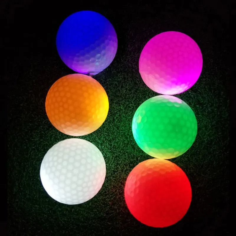 

Hot 6 Pcs Glowing Golf Ball Night Light up LED Golf Ball for Long Distance Shooting Dark Night Sport Practice X85