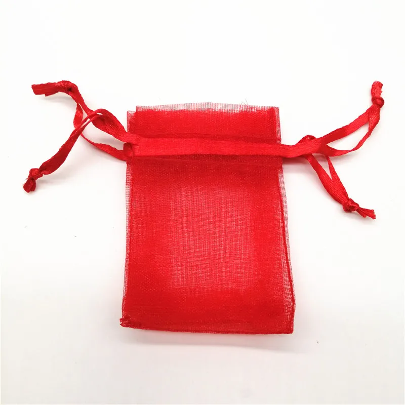 100 шт./лот Сумка из органзы на шнурке сумка для ювелирных изделий упаковка сумки