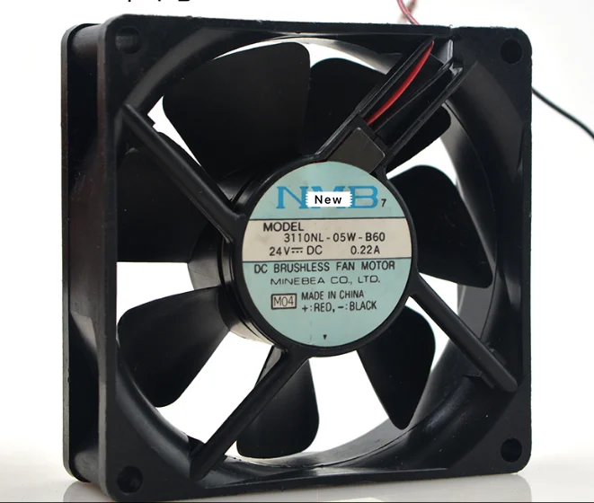 

for NMB-MAT 3110NL-05W-B60 M04 DC 24V 0.22A 80X80X25mm Server Cooling Fan