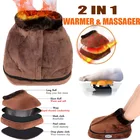 Грелка для ног с электрическим подогревом, массажер с подогревом, большие тапочки, моющаяся Нескользящая подогревающая подушка для ног, зимние Тапочки