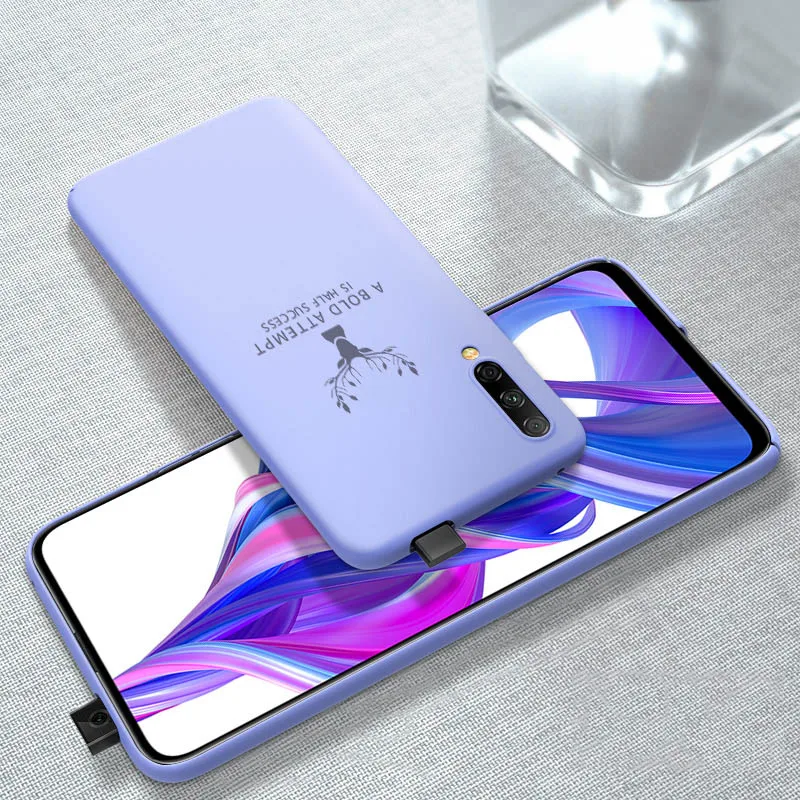 Жидкий ПК Жесткий Чехол для huawei P30 Pro Honor 9X Pro чехол Модный чехол для телефона чехол для Honor 9X Pro удобный на ощупь чехол - Color: Lavender purple