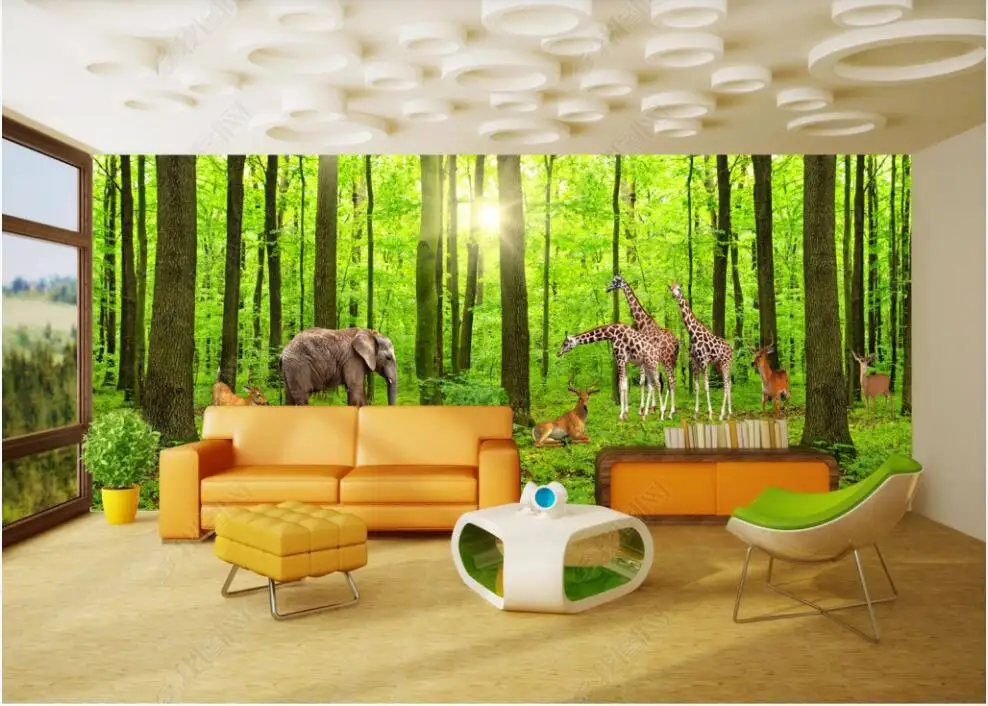

3d фотообои на заказ, настенные животные, фотообои для гостиной, 3d Настенные обои для стен в рулонах