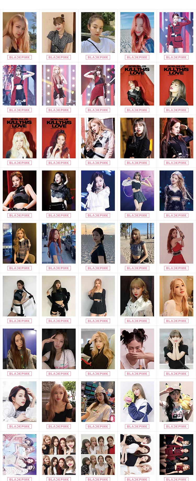 Kpop Blackpink Фотокарта Jisoo Роза Лиза художественная бумажная открытка Lomo карта