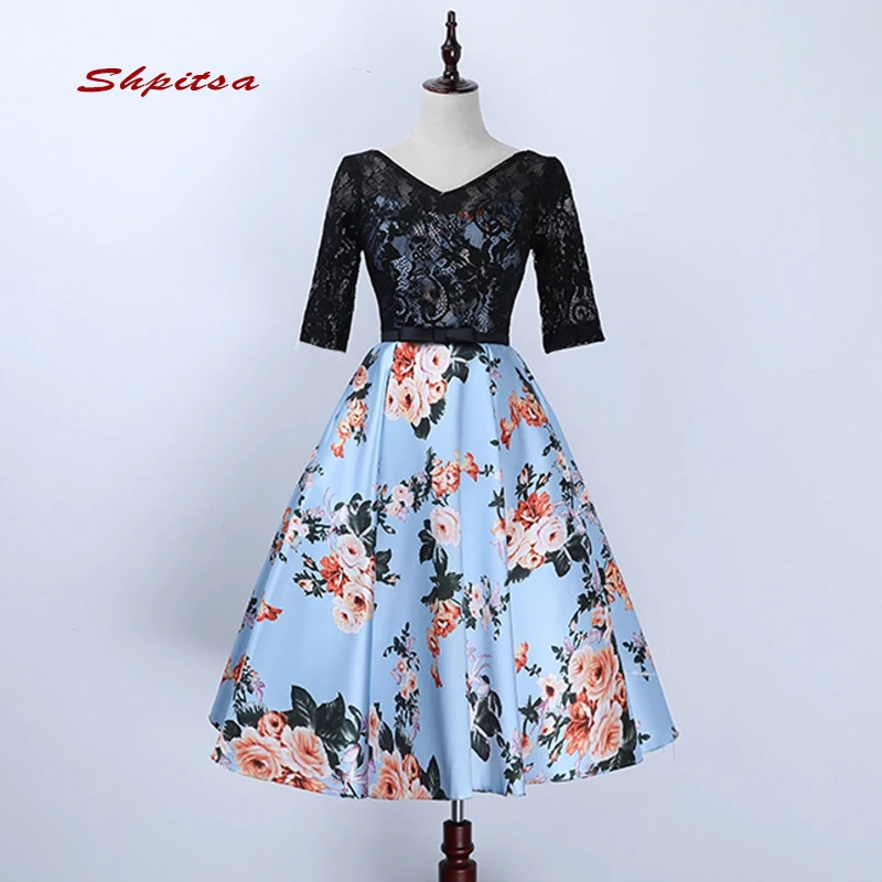 

Short Lace Prom Dresses with Sleeves Party Sexy Plus Size 8th Grade Women Lace Formal Homecoming Dresses for Graduation