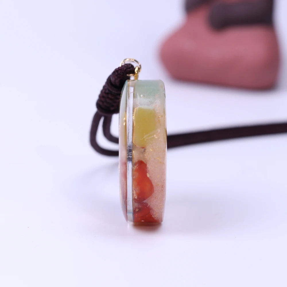 Ожерелье органит 7 энергия чакры рейки кулон рука фатифа Йога Медитация ожерелье