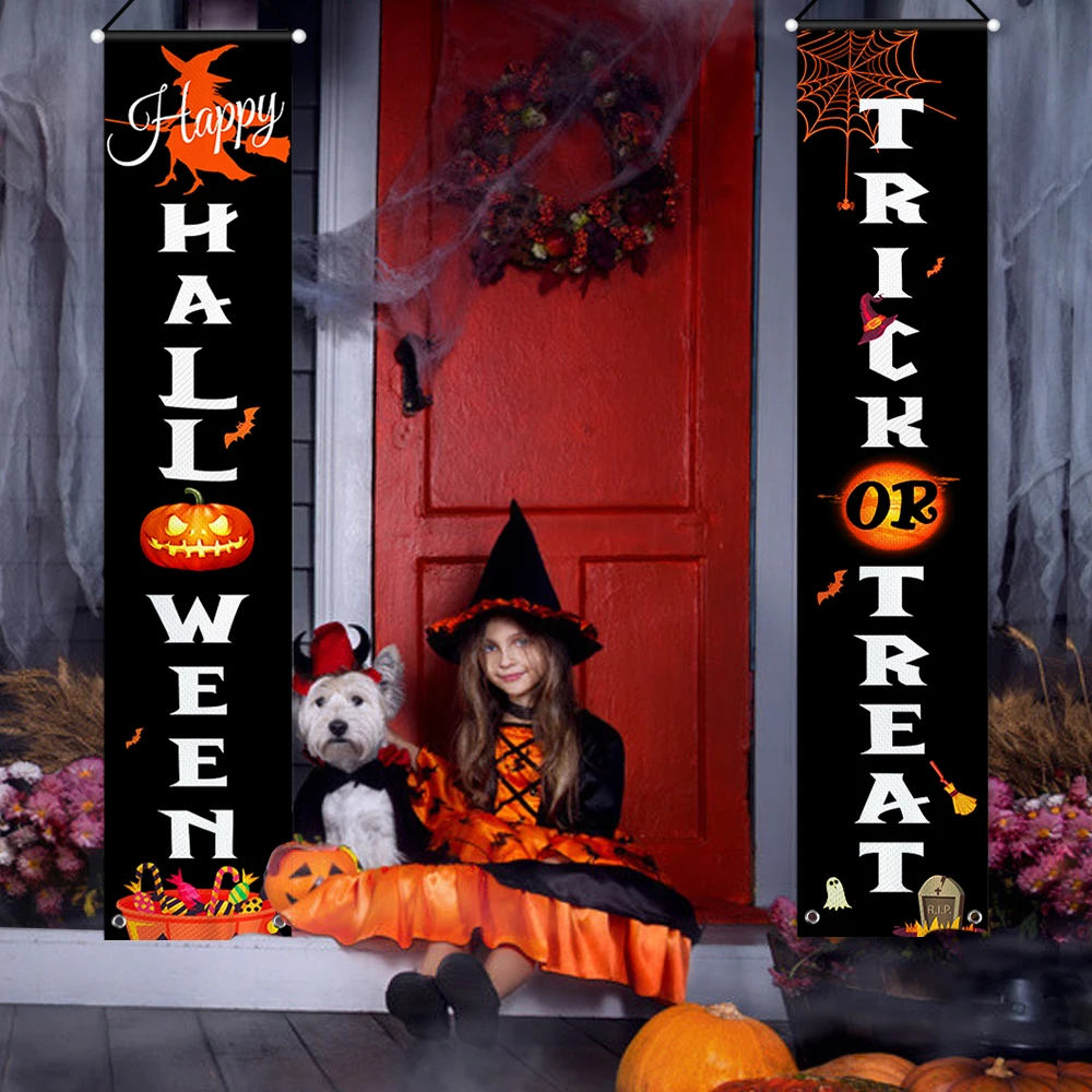 

Halloween Decorations Outdoor Decorations - Vivid Color and UV Fade Resistant - Halloween Flag Decor Sign for Door Wall Outdoors