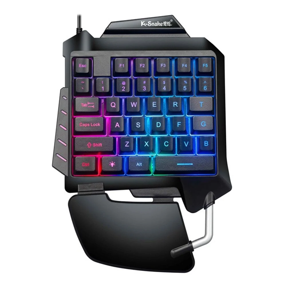 

One hand mechanical keyboard, micro backlit RGB laptop keyboard, 35 key computer games, PS4, XBOX