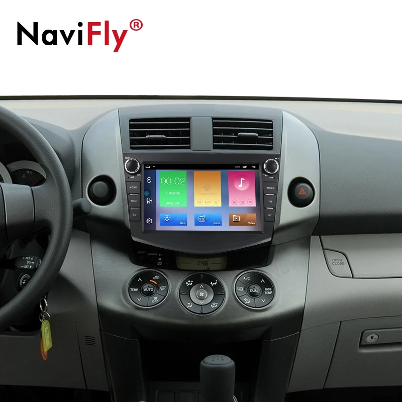 NaviFly 8 дюймов Android 10 2Din автомобильный gps-навигатор плеер для Toyota RAV4 2007-2010 стерео