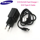 Оригинальное быстрое зарядное устройство Samsung стандарта ЕС США адаптер для путешествий USB Type C кабель для Galaxy S8 S9 S10 Plus A30 A50 A70 A21 M51