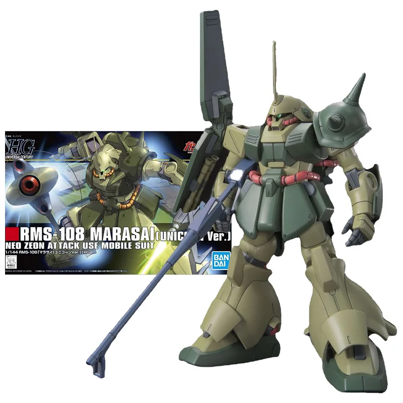 

Bandai Genuine Gundam Model Kit Anime Figure HGUC 1/144 RMS-108 Marasai Unicorn Gunpla Anime Action Figure Toys for Children