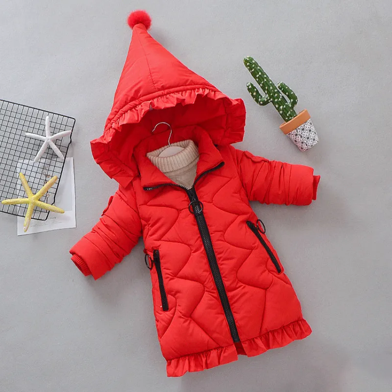 Зимние куртки для девочек детские зимние пальто одежда маленьких Верхняя