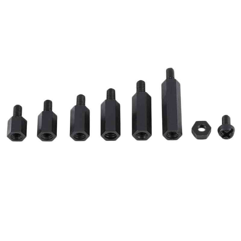 Набор пластиковых нейлоновых промежуточных винтовых гаек M3 250 шт.|Детали