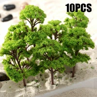 10pcs plastic artificial tree banyan trees model train garden park kids toy wargame scenery layout diorama 12cm