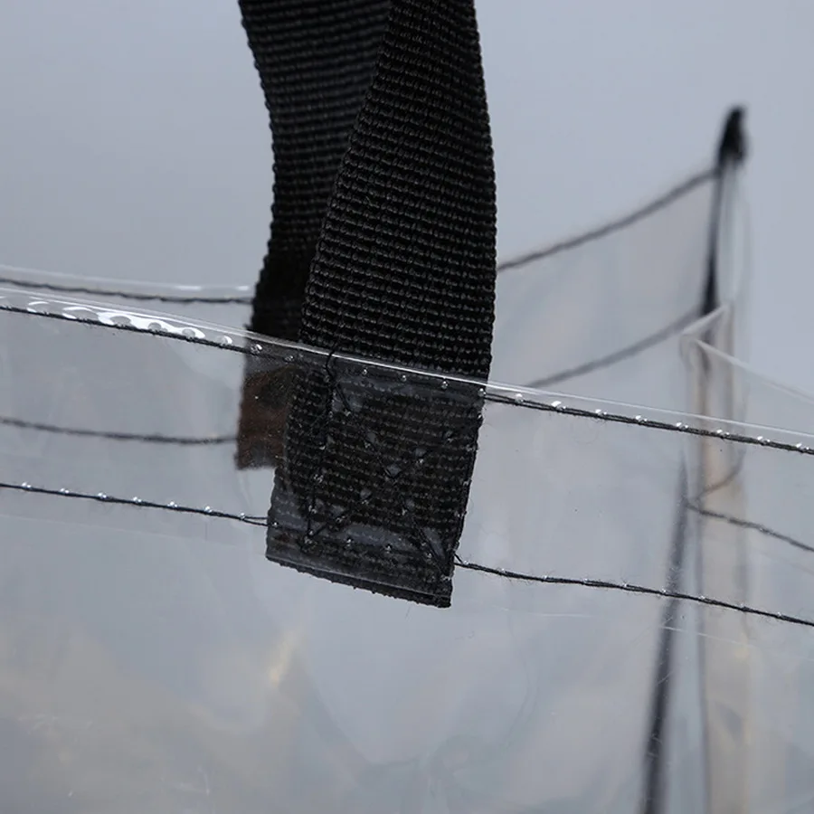 Прозрачная Сумка тоут из ПВХ водонепроницаемая дорожная пляжная сумочка