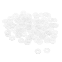 uxcell nylon flat washers m8 16mm od 8mm id 0 9mm thickness sealing gasket for faucet pipe water hose clear pack of 100