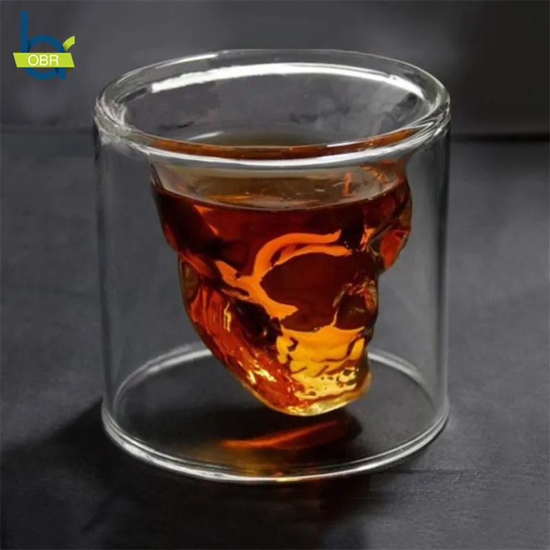 OBR 25 мл двойными стенками стекло в форме черепа бокал для вина es виски пивное
