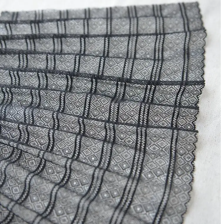 1 метр украшения для волос широкий черный эластичный кружевной обрез вышивка