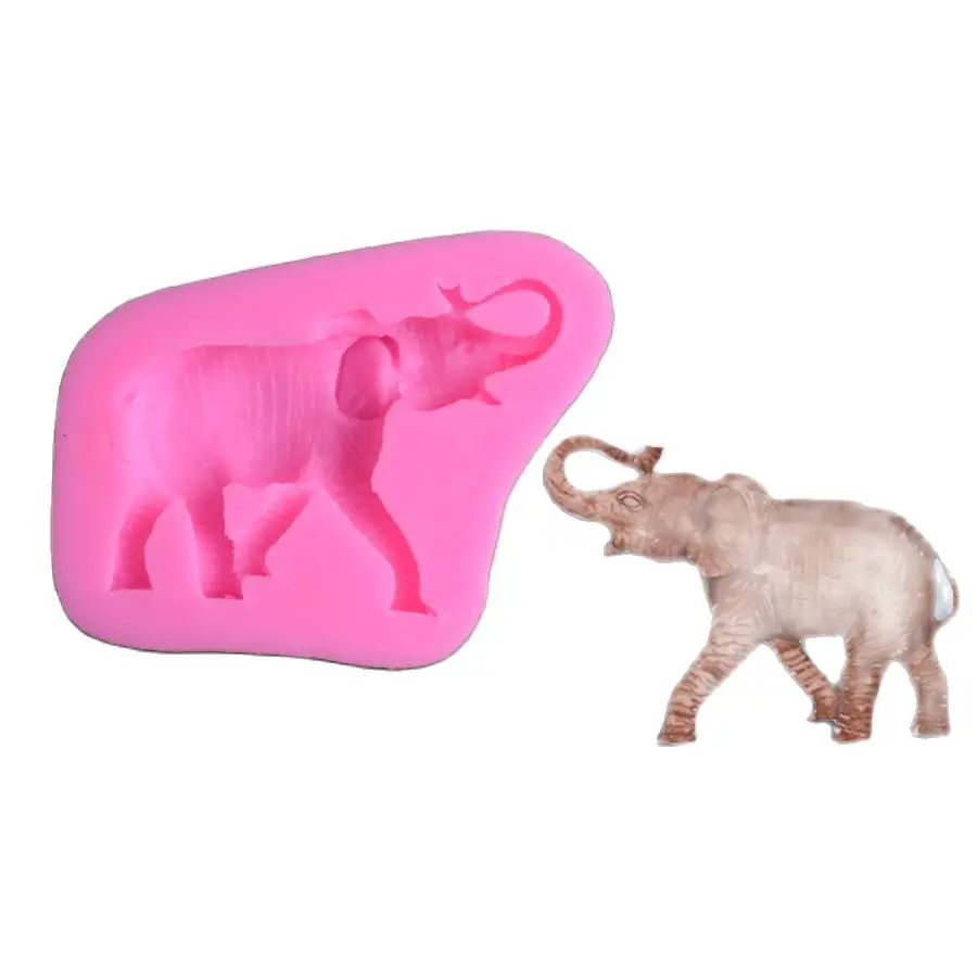 

2 Elephant Silicone Mold for DIY Chocolate Candy Cake Decoration Plaster Ornaments Fondant Mould Kitchenware Baking Tool