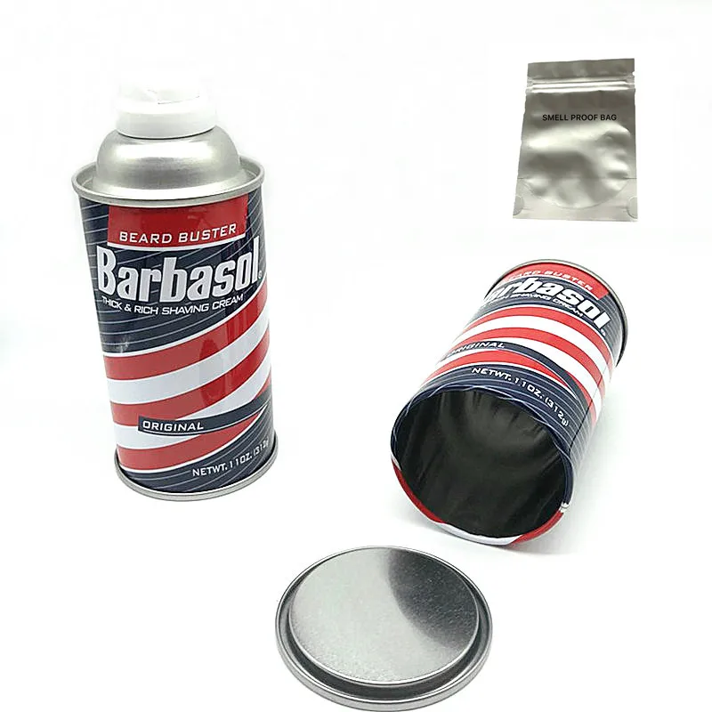 

Diversion Safe Shaving Cream Stash Hidden With A Food Grade Smell Proof Bag