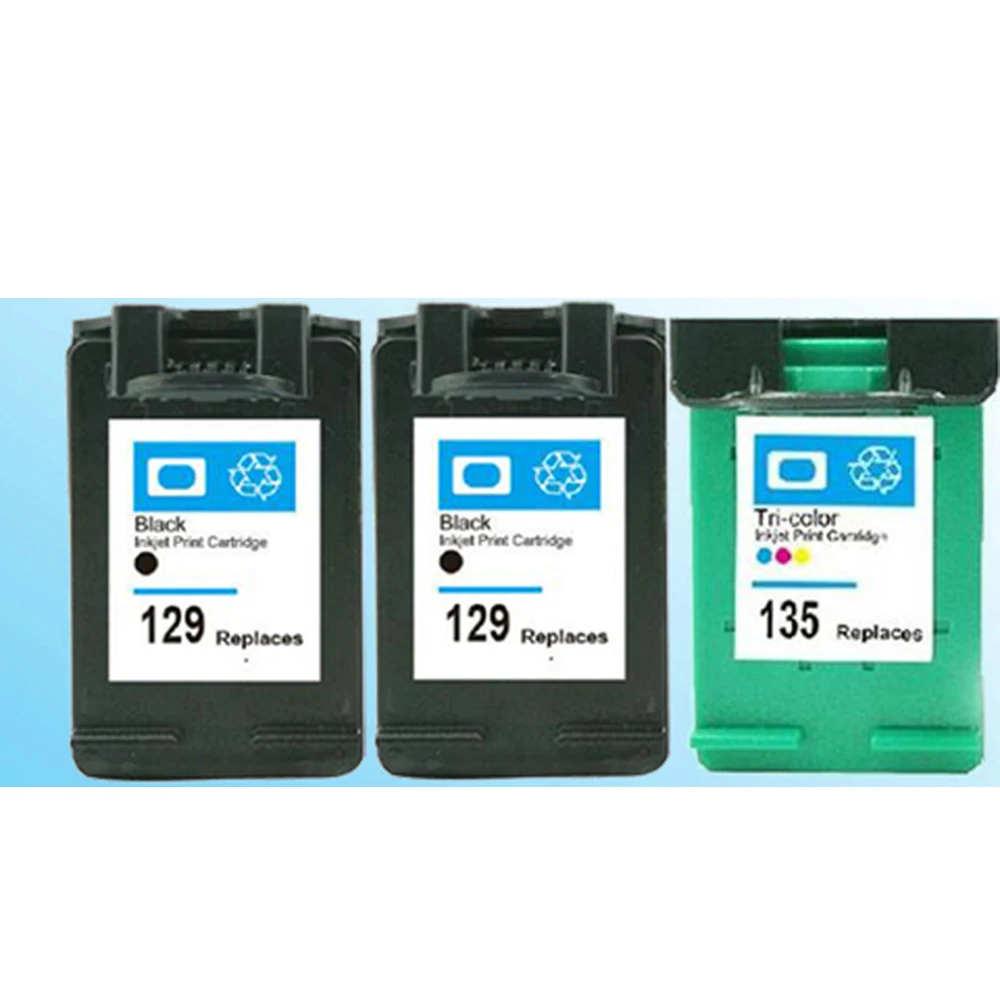 Картридж для принтера 3x совместимый с hp129 135 замена hp135 Photosmart C4110 C4140 C4150 C4170 C4173 C4175