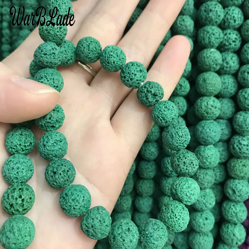 Бусины из натурального черного вулканического камня круглые бусины россыпью