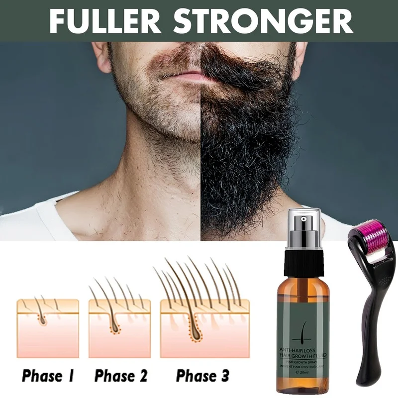 

Natural Men's Beard Growth Essence Spray Hair Loss Treatment Conditioner Modification Fast Hair Growth Promoter Hair Growth Oil
