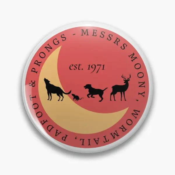 

Marauders Messrs Moony Wormtail Padfoo Customizable Soft Button Pin Creative Lapel Pin Badge Gift Hat Funny Brooch Fashion