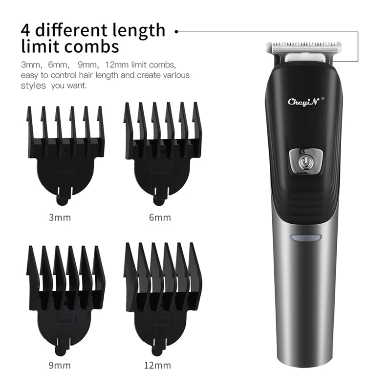

Professional 6 in1 Rechargeable Electric Hair Clipper for Men Hair Trimmer Cutting Machine Beard Barber Razor Waterproof Tool