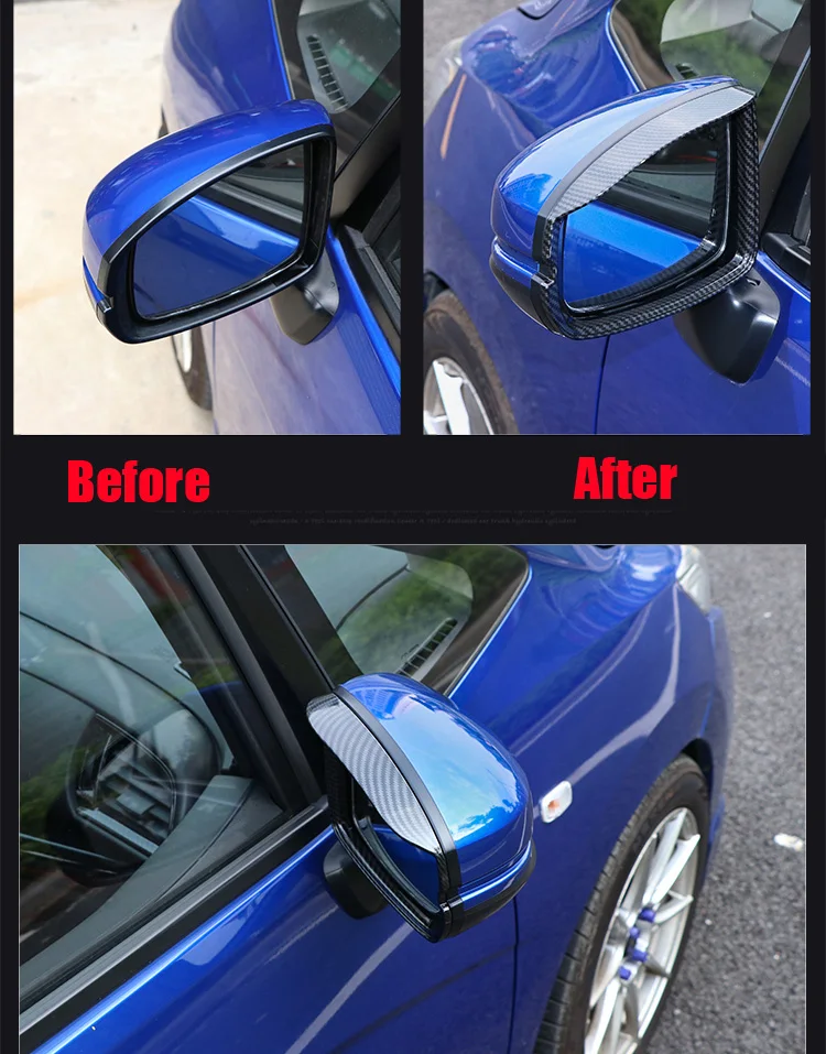 Для Honda Jazz Fit GK5 ABS углеродного волокна Зеркало заднего вида дождевик отделка стайлинга автомобилей Авто Запчасти Стикеры
