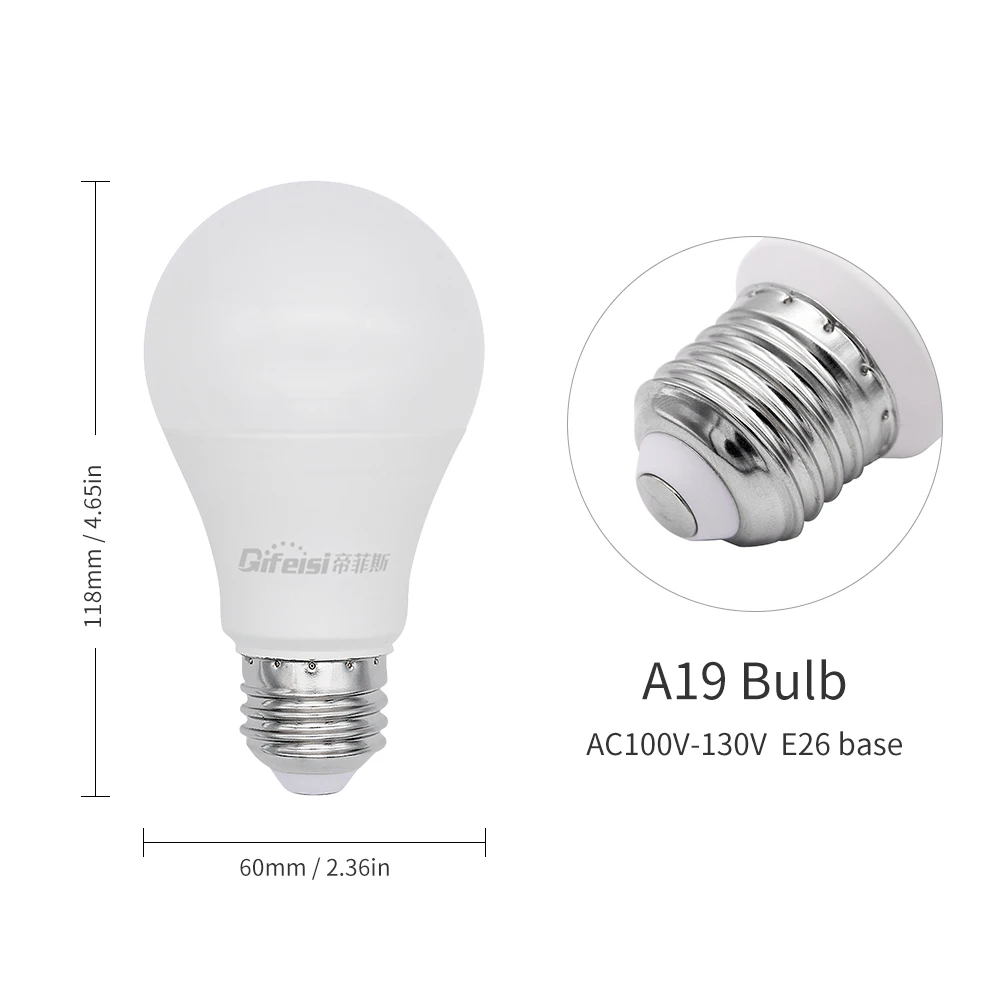 

AC110V-130V 9W A19 E26 Intelligent Wi-Fi LEDs Bulbs Lamp Smartphone APP & Voice Control RGBW Color Changing Bulbs for Party Home
