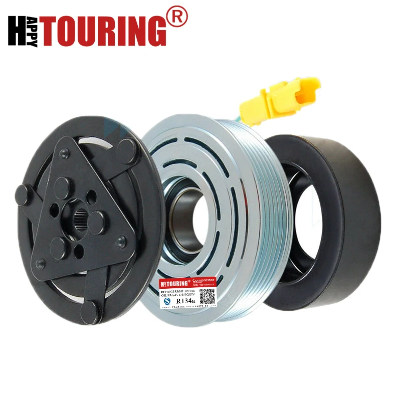 Sd6v12 сцепление компрессора для Peugeot 206 307 Citroen Fiat 9655191580 9684480480 9800822280 6453XJ 6453QG 6453QE 6453QH