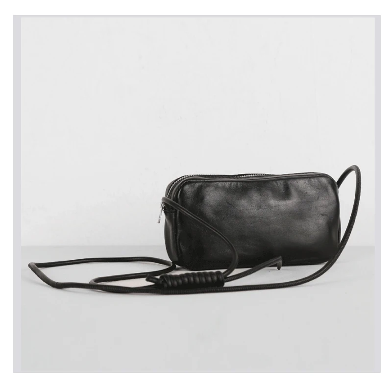 Маленькая сумка из первого слоя коровьей кожи верхняя часть мини-сумка через