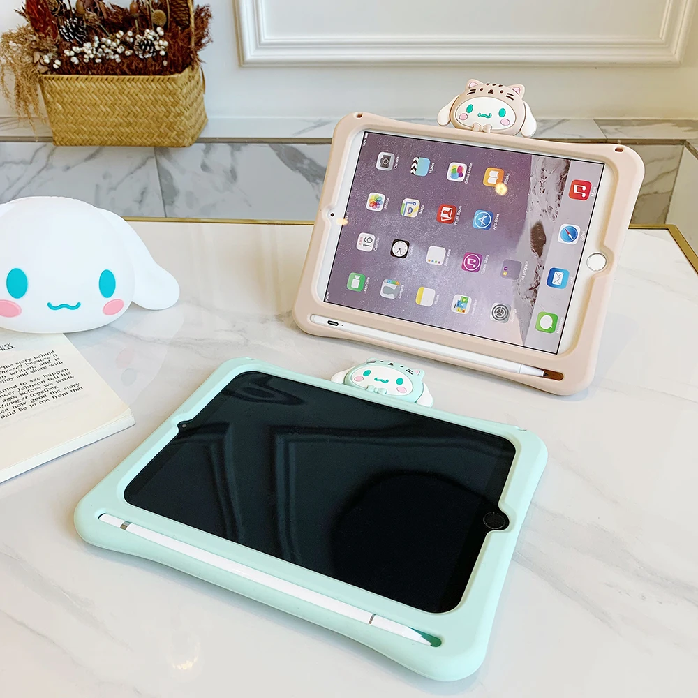 Для iPad 10 2 7 9 2018 2017 детский чехол Pro 5 силиконовый для Mini 1 3 4 Air с подставкой и слотом