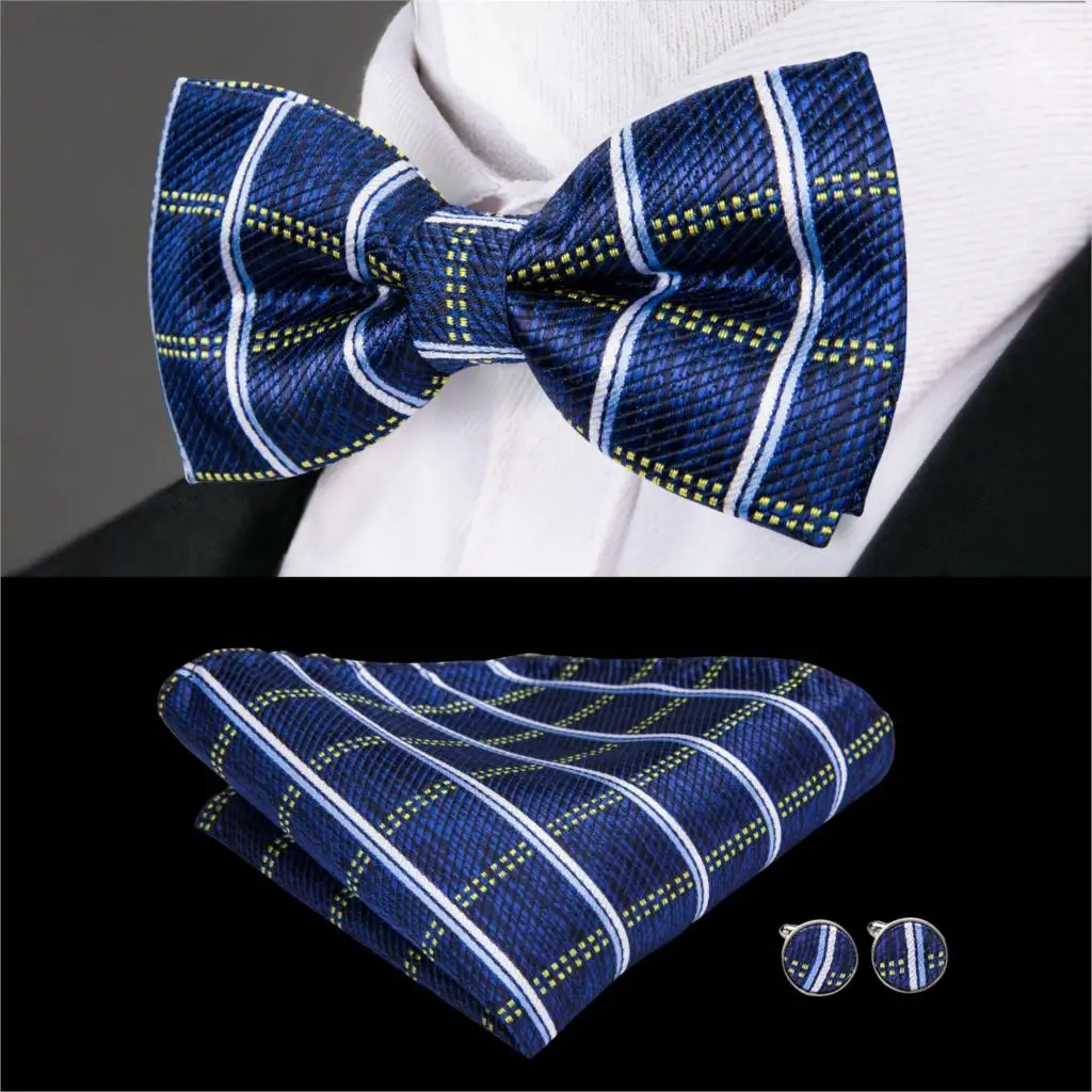 LH-763 Hi-Tie Шелковый Цветочный галстук-бабочка Роскошный розовый галстук-бабочка мужской свадебный галстук-бабочка карманные Квадратные запонки набор костюм Свадебная вечеринка LH-751 - Цвет: LH-763