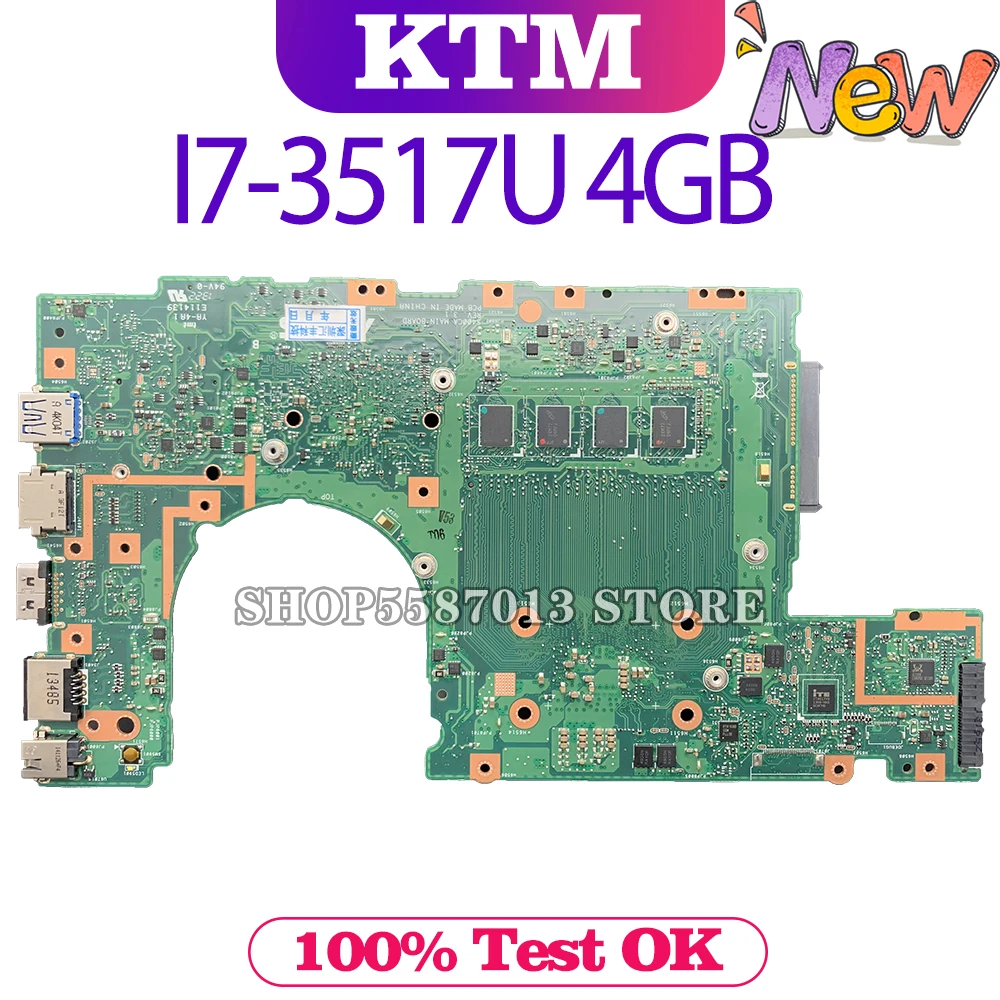 

For ASUS S300CA Laptop Motherboard S300CA Mainboard REV2.1 Integrated I7-3517U cpu onboard Test Motherboard