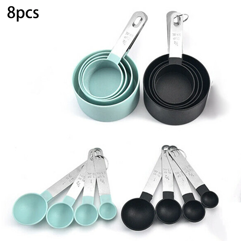 

8pcs/set Stainless Steel Measuring Cups Spoons Kitchen Baking Cooking Tools Set Kitchen Measuring Tool