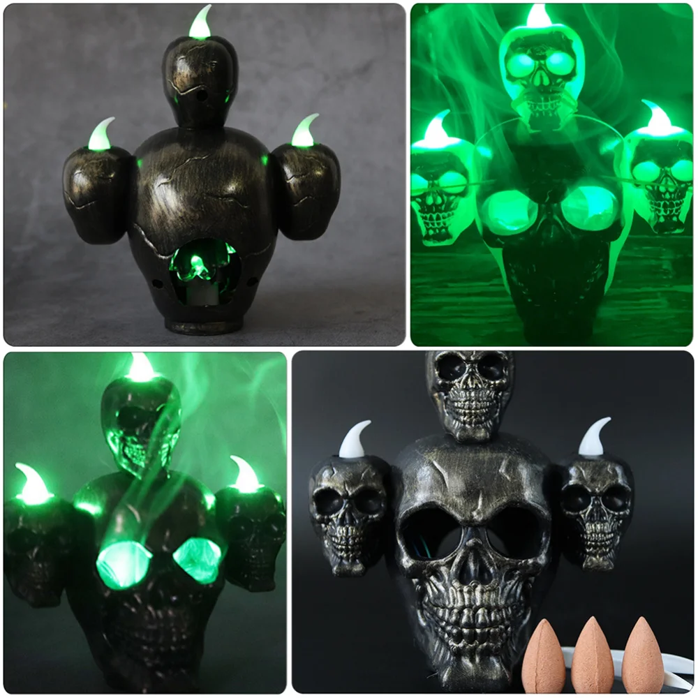 

Creative Head Lights Horrible Trick Lamps Party Props (Golden)