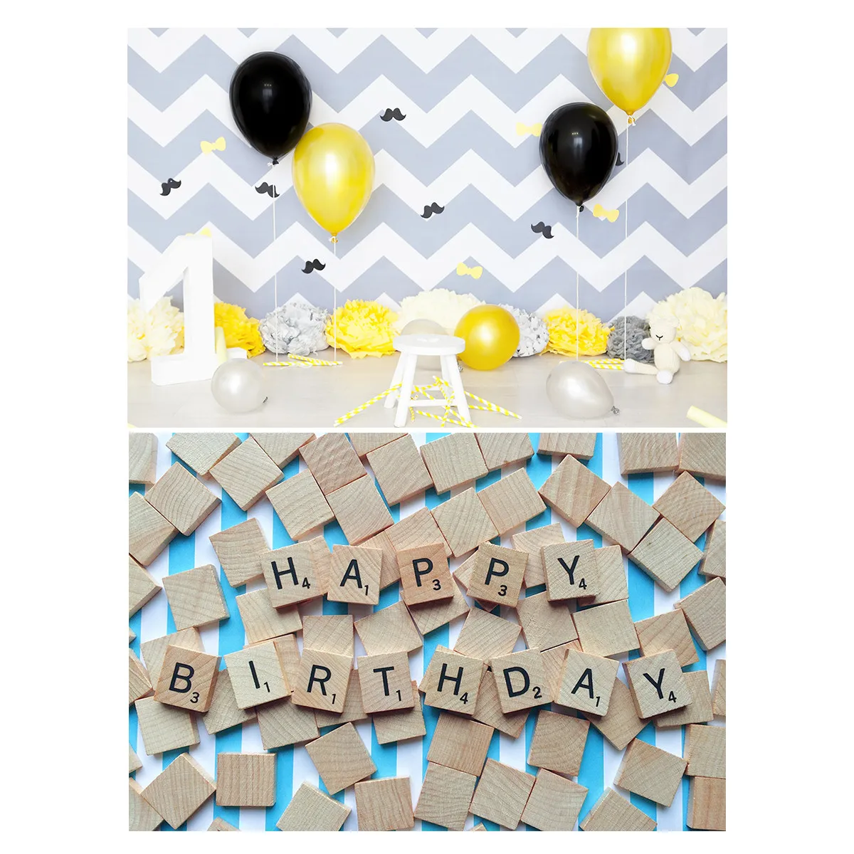 

Happy Birthday Party Scene Vinyl Background Cloth Photography Backdrop Studio