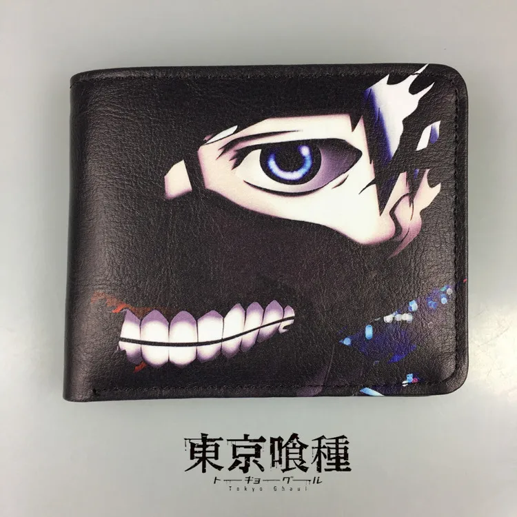 Tokyo ghoul Fashion Anime PU Wallet Soft Money Bag Zipper Wallets Coin Casual Purses Card Unisex Gifts
