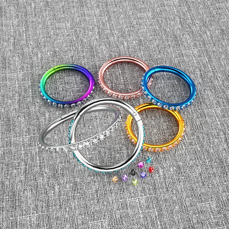 

Hera Jewelry Hot Sales Body Piercings 316L Surgical Steel Nose Ring With Zircons