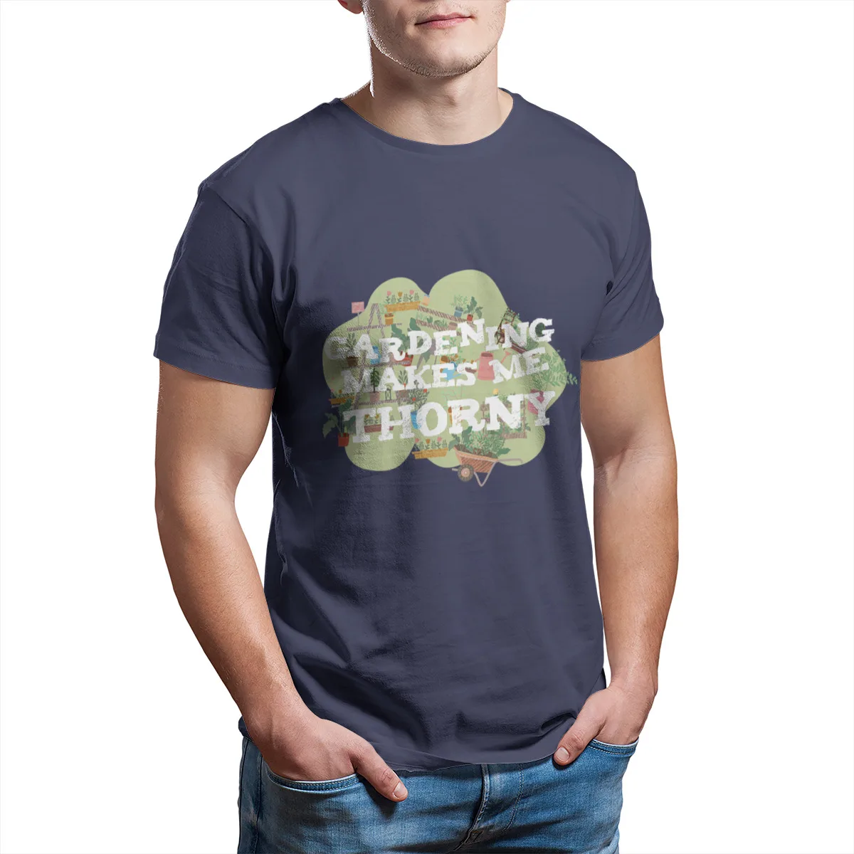 

Gardening Makes Me Thorny Gardeners Funny Couples 2021 design summer Mens Clothes 138020