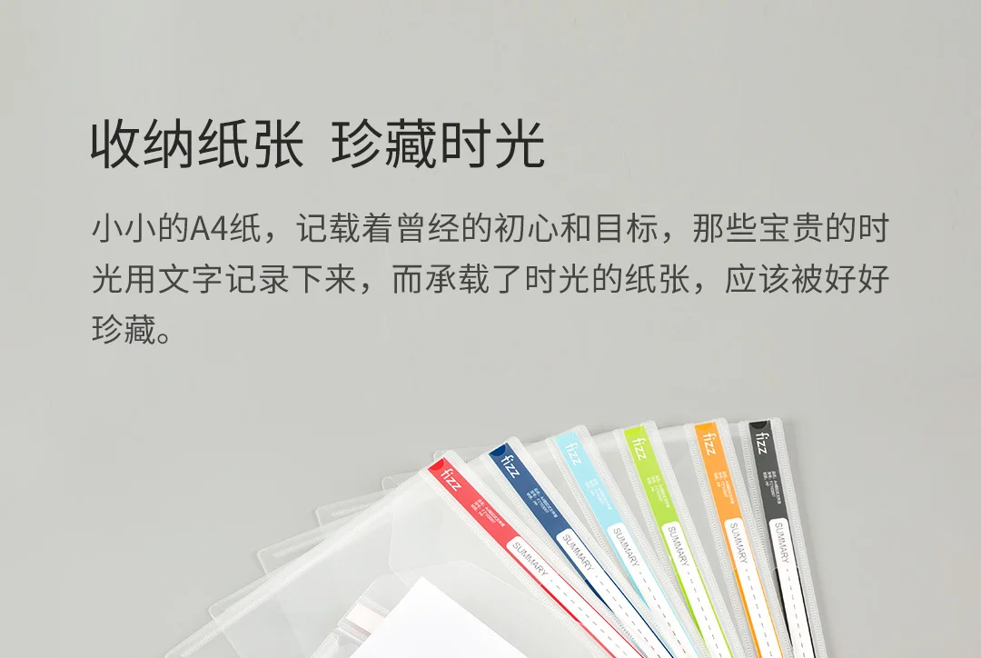 Xiaomi Mijia Youpin Fizz Пряжка типа A4 сумка для файлов(шесть упаковок) помощник по классификации документов