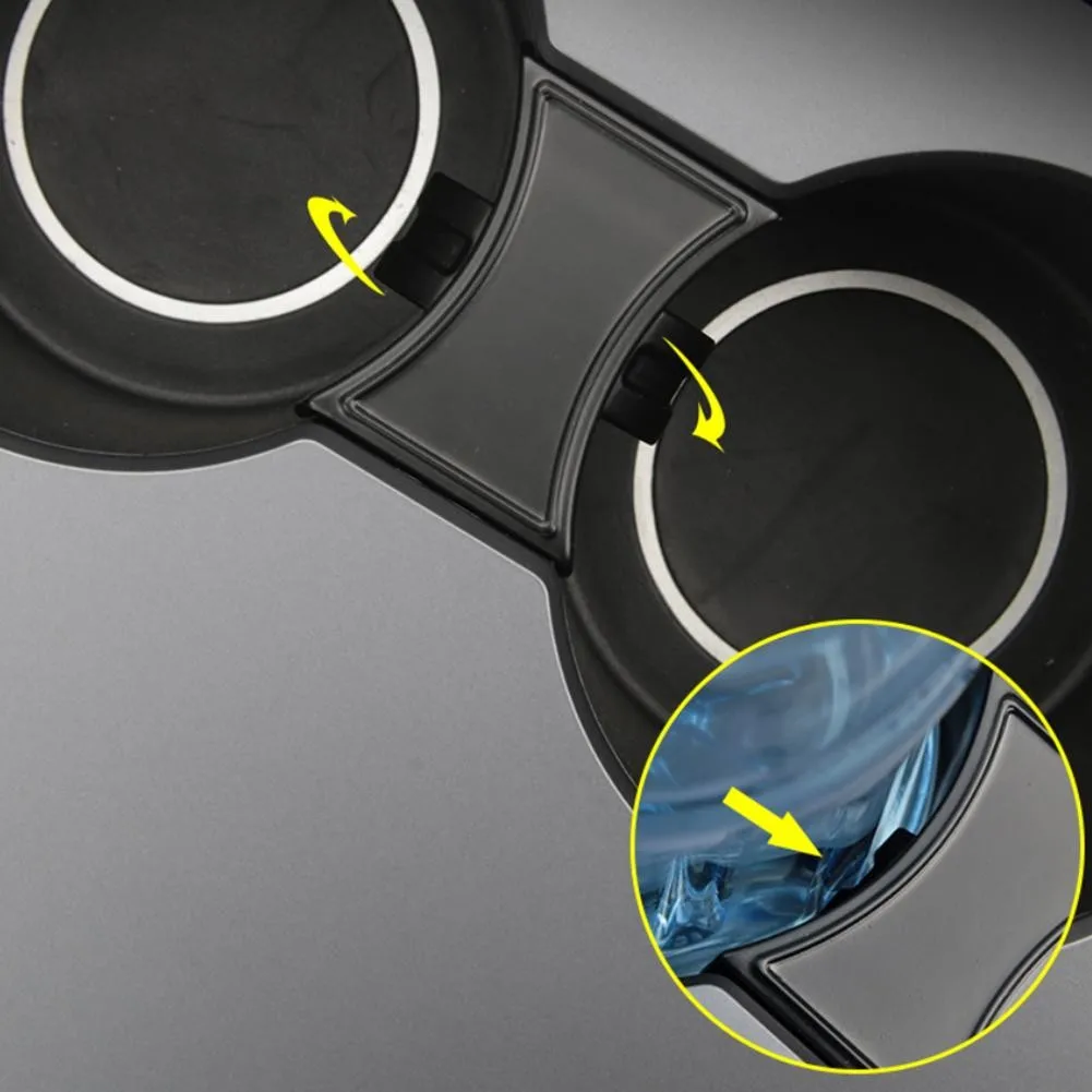 

Practical To Use Car Water Cup Holder Insert Clip Matt Black Accessories