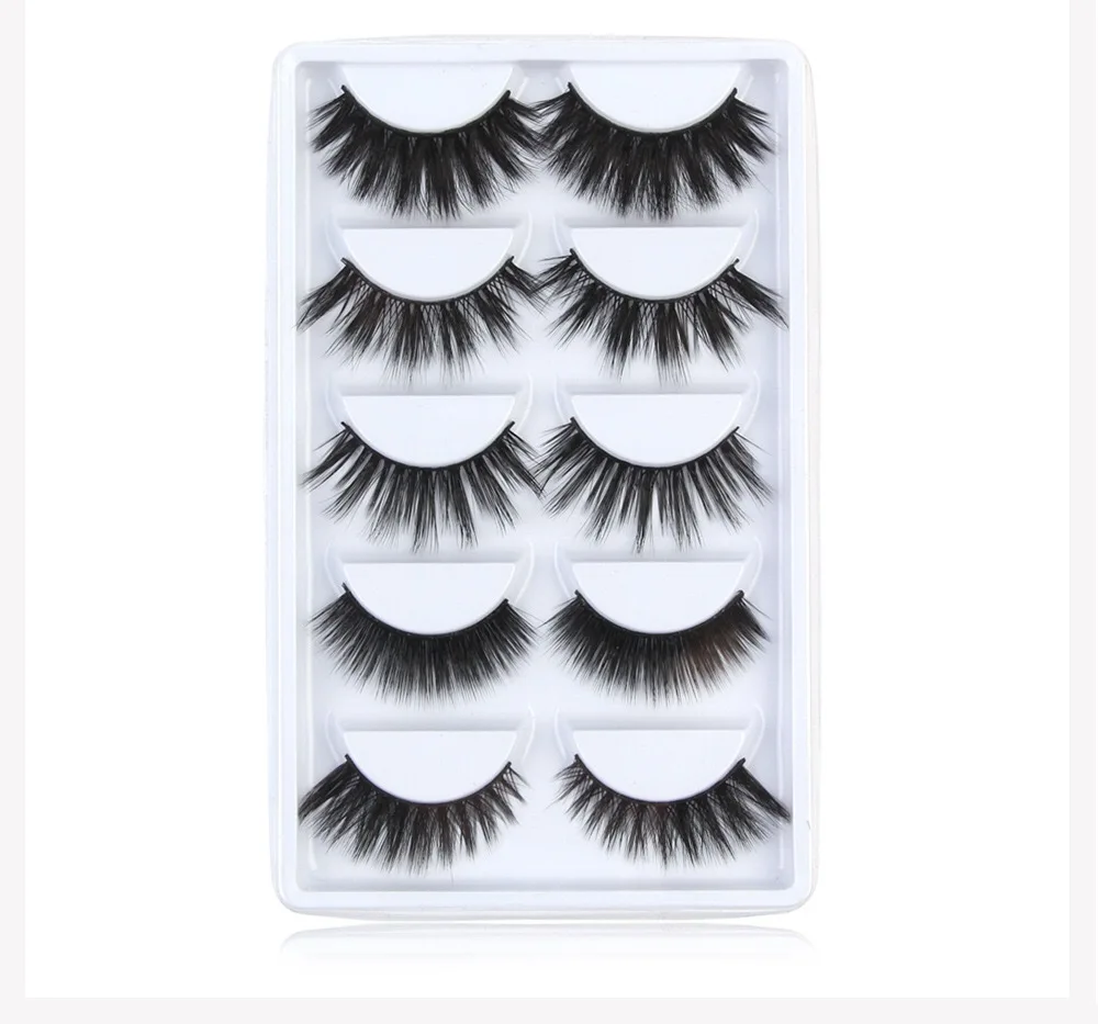 Clothebeauty 5 стилей 5 пар ручной работы 3D Роскошные настоящие норковые натуральные накладные ресницы, длинные/толстые накладные ресницы, многоразовые(M5