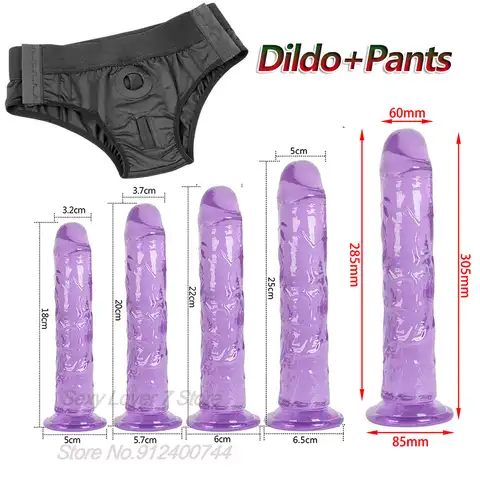 Фаллоимитатор 5 размеров, реалистичные штаны, имитация пениса, огромный большой член, Эротическое нижнее белье для взрослых, лесбиянок