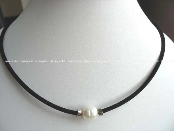 

wholesale elegant 5 strands 10*12mm egg white freshwater pearl necklace