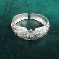 bastiee s999 sterling silver hmong bangles for women vintage ethnic luxury jewelry handmade big bangle adjustable miao silver