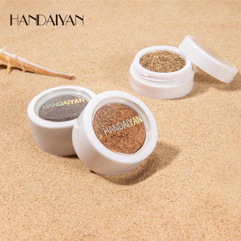 

Fashion Makeup Eye Shadow Soft Shimmer Glitter Eyeshadow 12Color Waterproof Long-lasting Pigment Metallic Nude Silver Eye Makeup